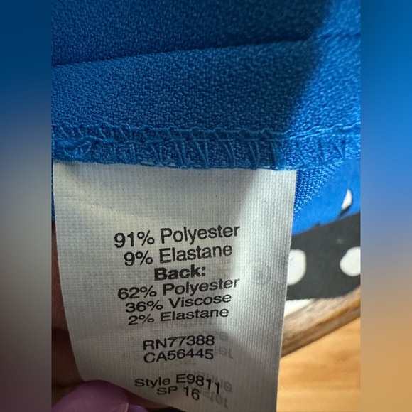 J.Crew Dress 2 Royal Blue Sleeveless Scallop Eyelet Shift Sleeveless Summer - Picture 4 of 10